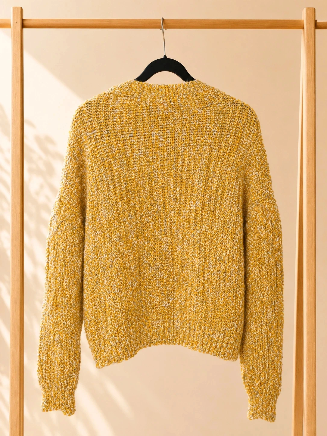 Trui met geruit motief Kiabi geel mosterd T S past M oversized – photo 2